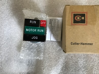 CUTLER-HAMMER E30FF PUSHBUTTON 1MAIN 1MOMT W OFF REL 1LT 120VAC DC NEW E30FF