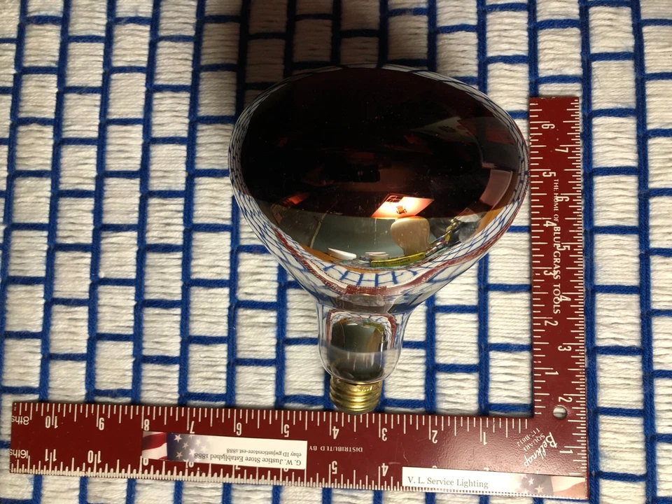 new 250w to 125w ruby red or clear 120v Infrared 130v heat lamp R40 light bulb - Image 3 of 4