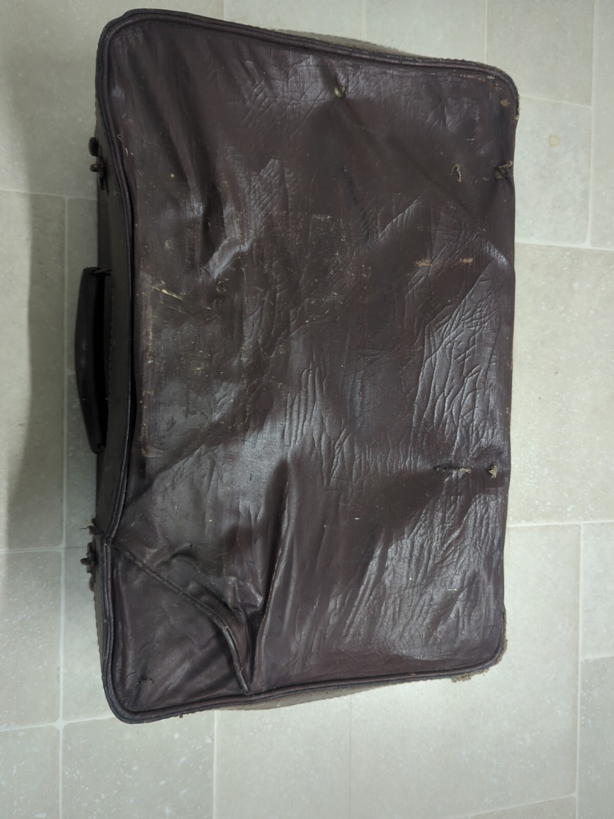 small vintage leather suitcase eBay