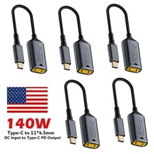 5PCS 140W Laptop Charger Converter USB Type C Power Charging Cable Adapter 1145