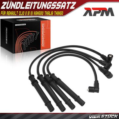 4x Zündleitungssatz Zündkabel für Renault Clio II III IV Kangoo Thalia Twingo