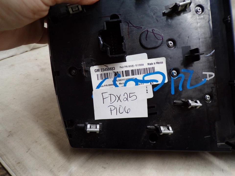 10 11 12 13 14 15 Chevrolet Equinox CA y panel de calefacción 23450883 FDX25 Foto 4 de 4