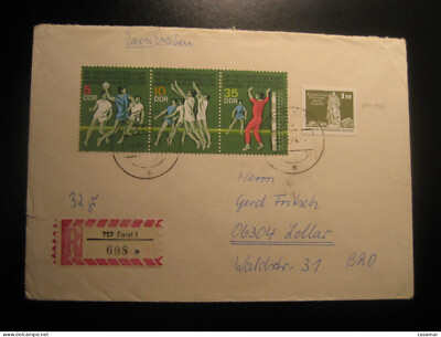 FORST 1974 Handball World Championship Balonmano Stamps On Registered Cover Taus