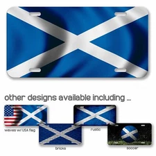 High Grade Aluminum License Plate - Flag of Scotland Scottish - Many Options
