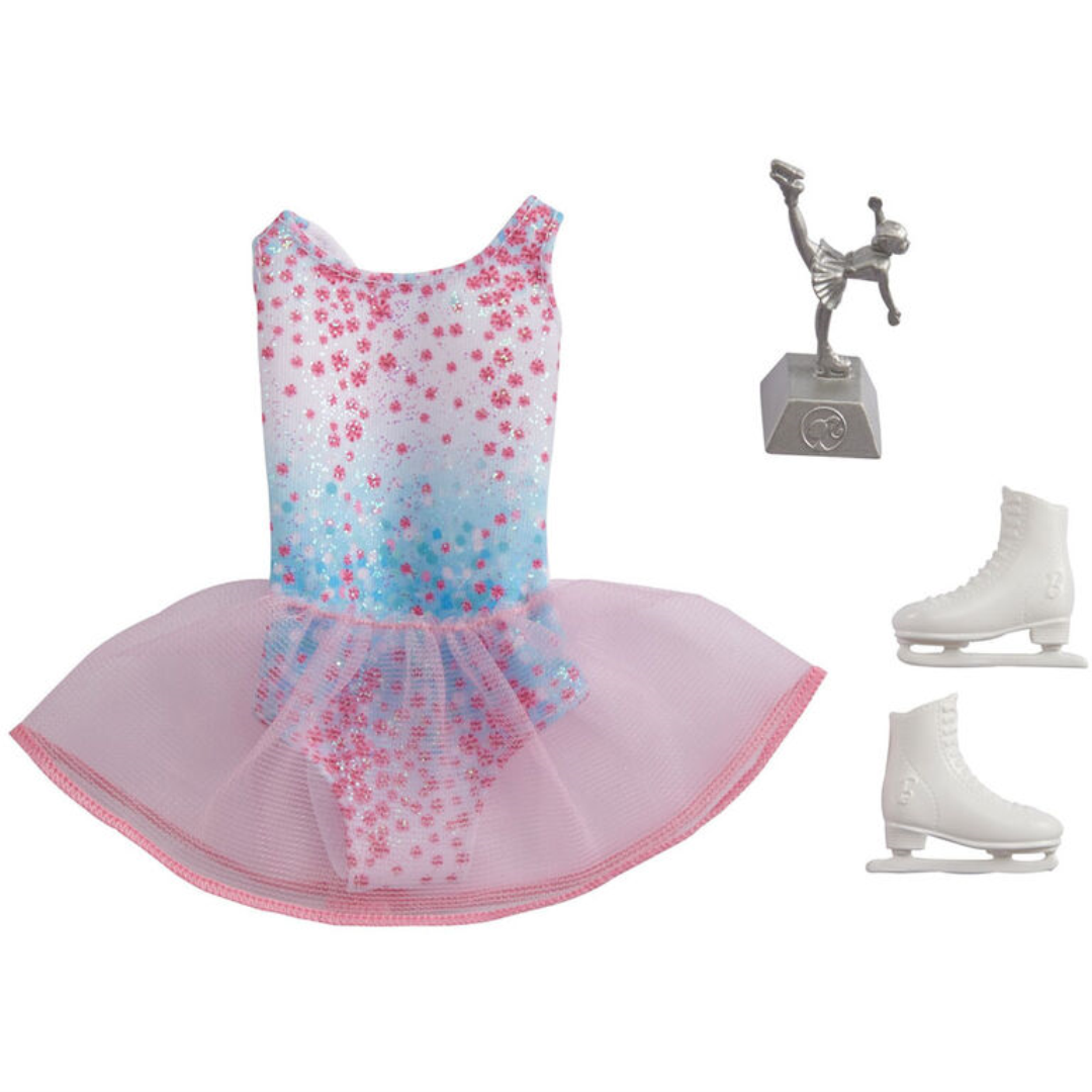 Barbie Ice Skating Outfit Fashion Pack Career Doll Clothes Trophy and Skates