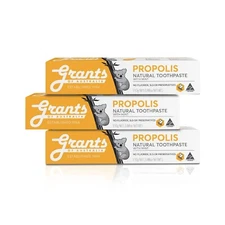 3x Grants Australia Propolis & Mint Vegan Toothpaste Relieve Sensitive Teeth Gum