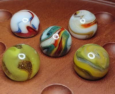 5x .75'' Epic SWIRL Limited EDT 2nds & Oddities Glass D.A.S Modern Marbles NM-