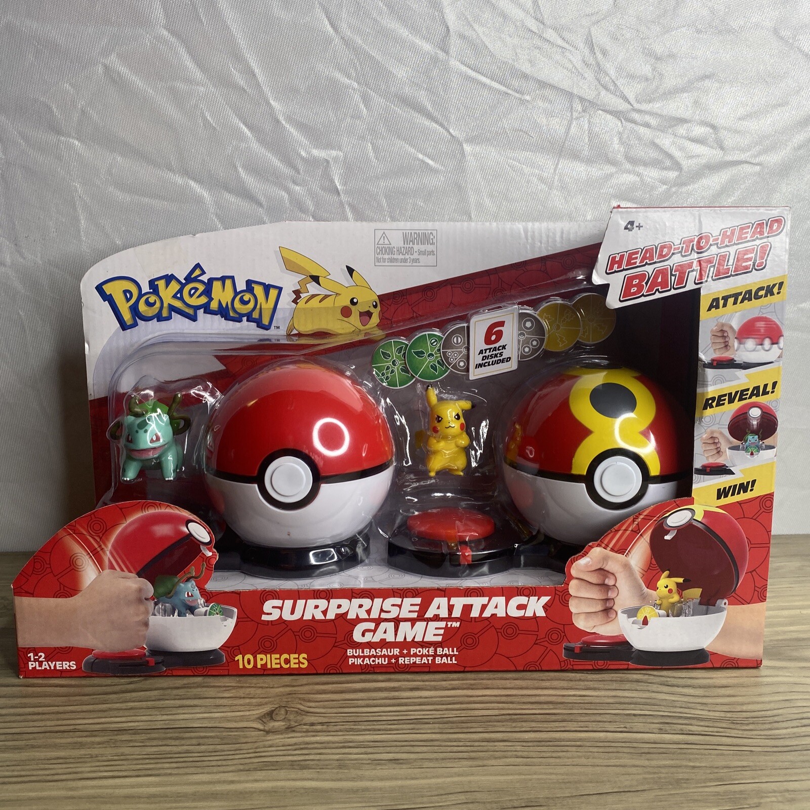 NEW Pokemon Surprise Attack Game Poke Ball Repeat Ball Bulbasaur vs  Pikachu! 191726409526 | eBay