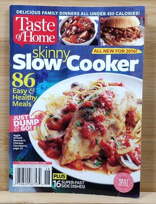 Taste of Home Magazine Skinny Slow Cooker 86 Easy & Healthy Meals March 2016