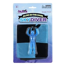 Wow Toyz InAir Glow in the Dark Skydiver Parachute Figure - BLUE