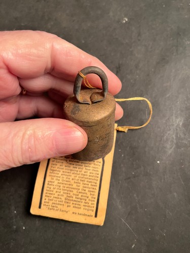 Vintage Brass Bell Of Sarna With original tag Narghile From India - Picture 3 of 7