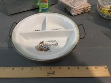 Vintage Baby Nursery Rhyme Little Bo Peep Child's Divided Warming Dish