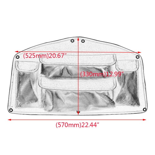 For Honda 2001-2017 Goldwing 1800 GL1800 Trunk Saddlebag Lid Organizer Bag Black - Bild 5 von 11