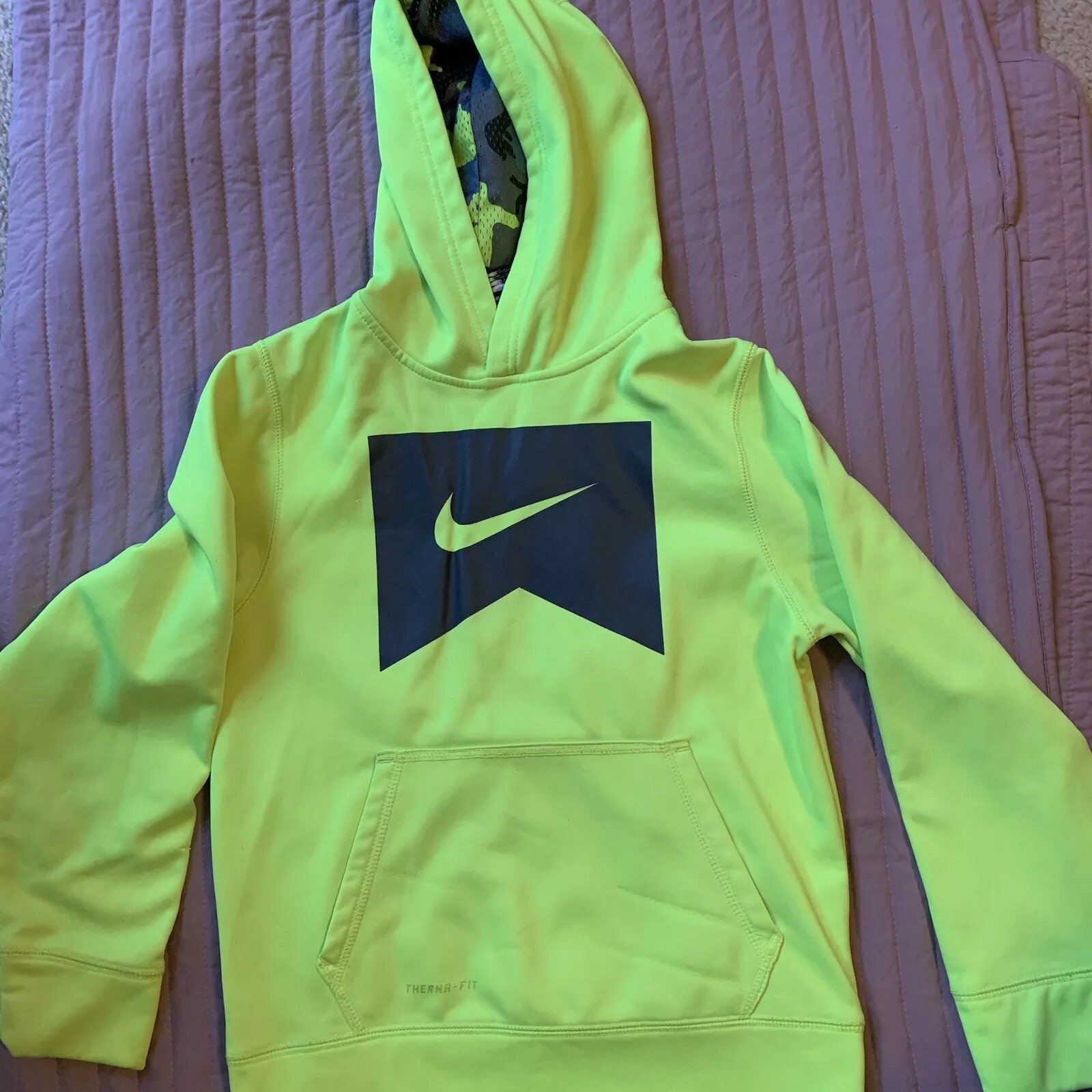 Boys Nike Hoodie Size Youth Medium Neon 