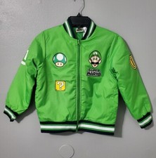Nintendo Official Super Mario Kids Bomber Jacket Luigi - Size 8