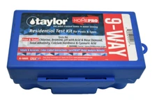 Taylor HomePro K1005 DPD 9 in 1 Pool Test Kit for Free Total Chlorine Bromine pH