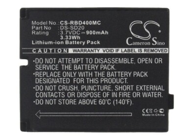 Cameron Sino 3.7v 900mAh Li-Po Replacement CS-RBD400MC Battery For AEE Camera