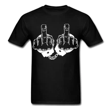 AC AB finger fight handcuffs anarchy revolution government cops police T-shirt