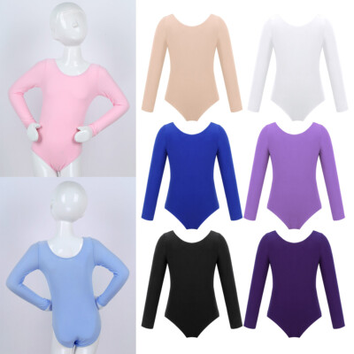 DE Kid Girls Leotard Stretch Gym Ballett Tanzkleid Unitard Dancewear Bodysuit 