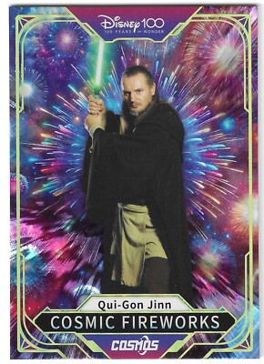 2023 KAKAWOW COSMOS DISNEY 100 ALL-STAR QUI-GON JINN COSMIC FIREWORKS CDQ-DZ-224