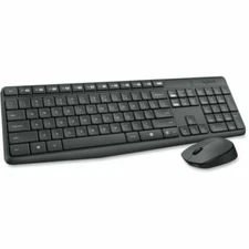 Logitech MK235 Wireless Keyboard and Mouse - Black