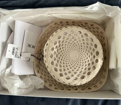 Dior Mesh Small Brim Bucket Hat - Ecru Cotton Size 57 Made In France NWT Dior Mesh Small Brim Bucket Hat - Ecru Cotton Size 57  main image 2