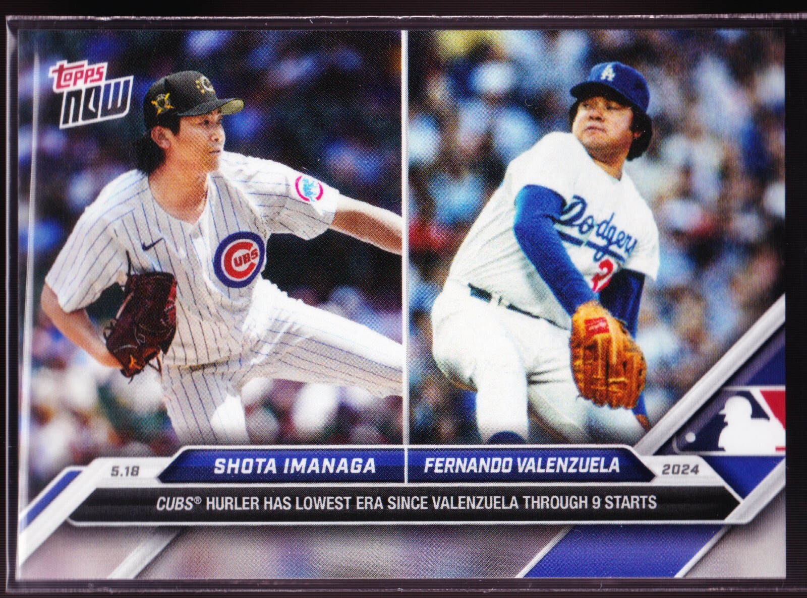 Shota Imanaga Cubs Low ERA Since Fernando Valenzuela 2024 Topps Now #207 Base RC