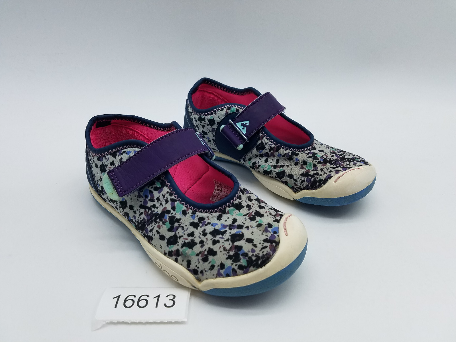 Plae Chloe Youth Girl's Size 11.5 Comfort Running Shoes Navy Gray