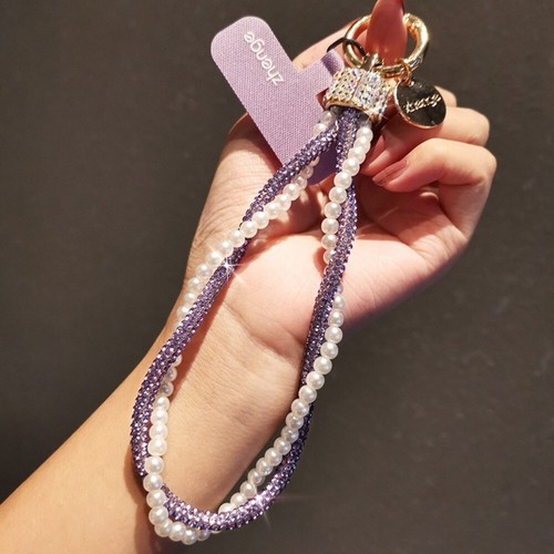 Glitter Phone Wrist Straps Keychain Anti-lost Wrist Rope Phone Accessories - Photo 14 sur 19