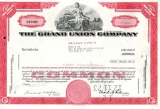 The Grand Union Company - Original Stock Certificate - 1973 - U10806