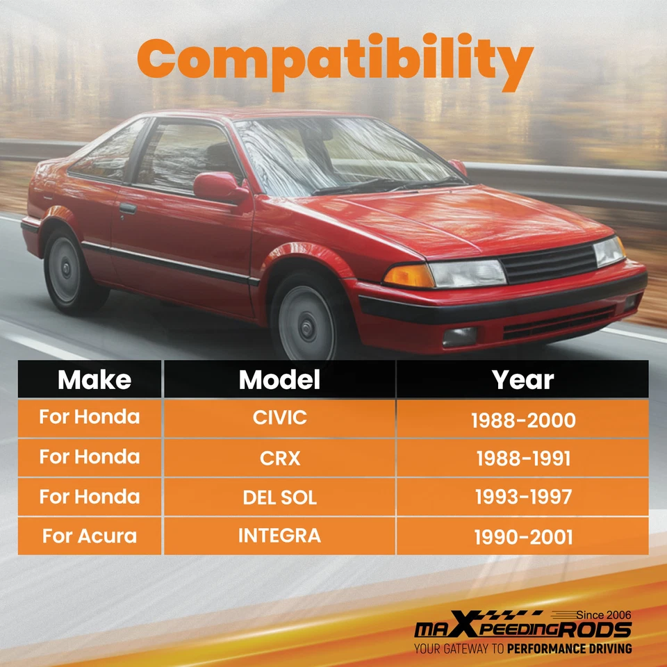 Kit de brazo de puntera inclinable trasero ajustable para Honda CRX 1988-1991 Del Sol 1993-1997 Foto 4 de 4