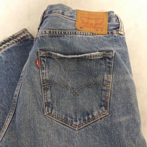 Levis 501 Blue Jeans 36x32 Button Fly | eBay