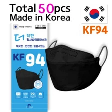 The morekind Large 3D type KF94 Black Mask For ADULT 50pcs Made in Korea