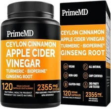 5-in-1 Ceylon Cinnamon Capsules 2355mg - Ceylon Cinnamon and Apple Cider Vinegar