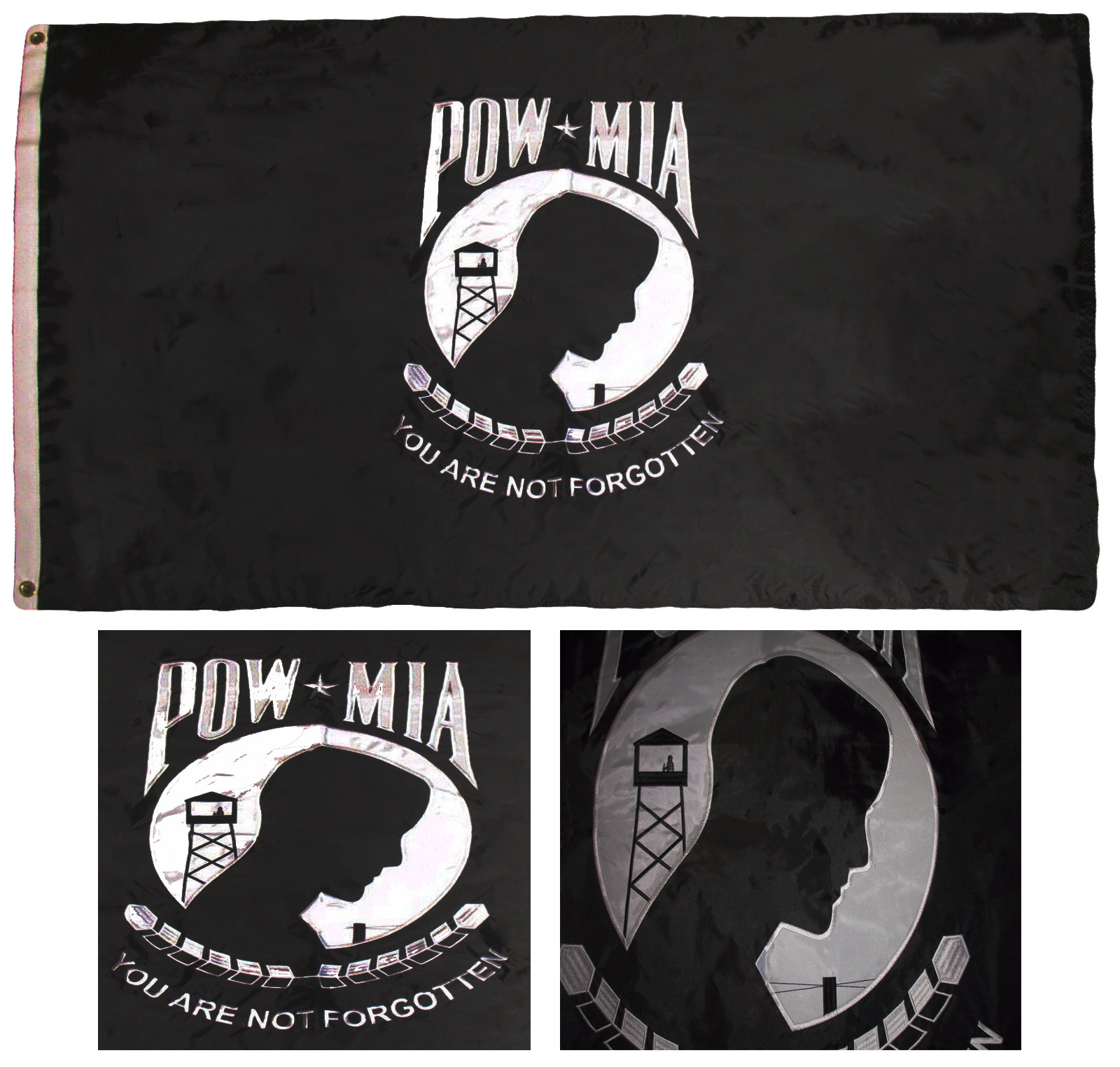 Mini Bandiera POW MIA Trade Winds - Perfetta Per Auto, Casa E Specchietti - Nuova Con Etichette