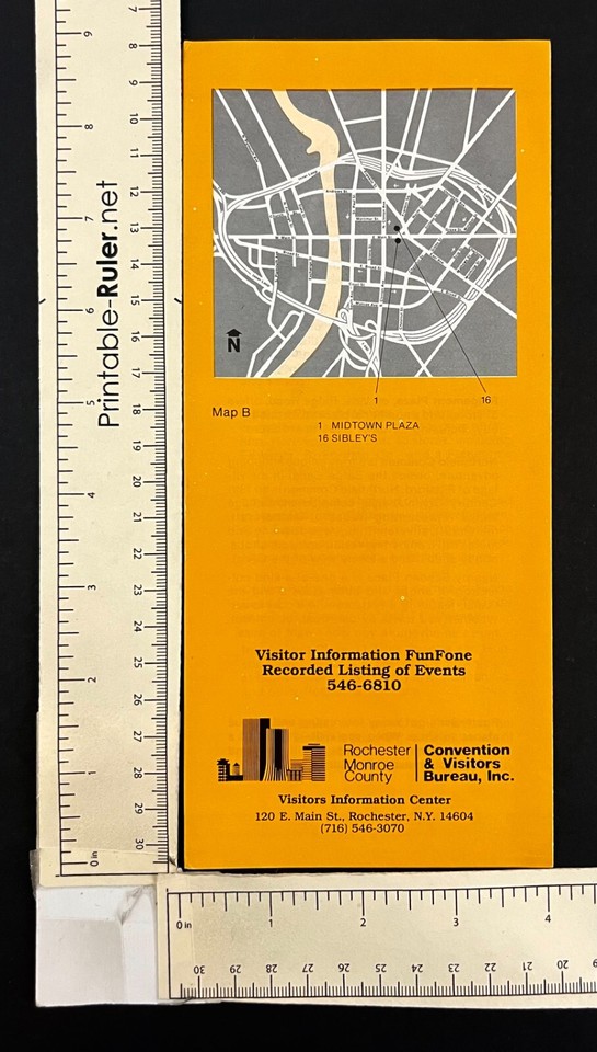 1980s Rochester New York Shopping Guide Vintage Travel Brochure