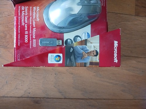 Microsoft Wireless Laser Mouse 8000 (4CH-00012) NEW SEALED RECHARGEABLE NIB - Picture 2 of 21