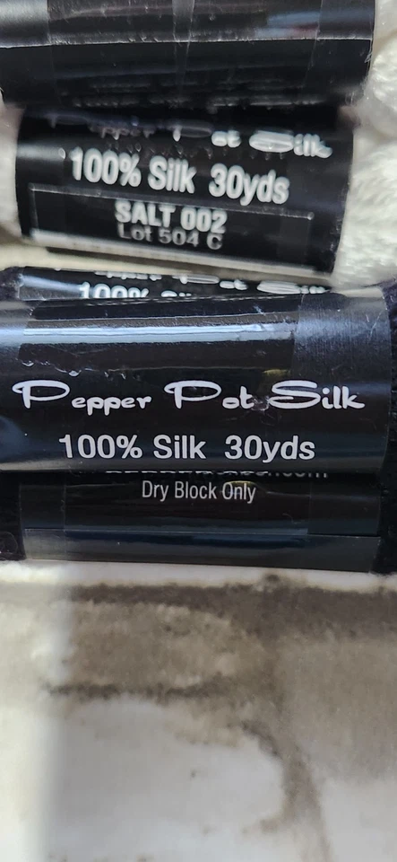 Pepper Pot  100% Silk You CHOOSE Your Colors  30 Yard Skeins - Image 2 of 3