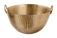 Dekoschale Metall Handarbeit Ø 25 Cm Hammerschlag In Gold Orientalisch Schale