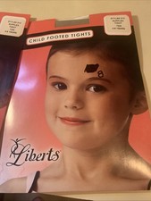 2 X LIBERTS Child Nylon Tights Tan 4-6 Years.