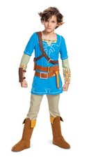 Link Kids Zelda Costume Tunic, Pants  Boot Covers, Medium 7-8 , Breath of Wild