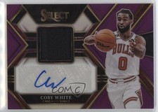 2022-23 Panini Select Memorabilia Purple Prizm 31/99 Coby White #AM-CBW Auto 3hd