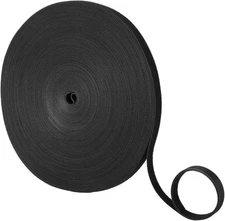 1/2in x100ft Hook and Loop Straps Roll Black Double Sided Self Gripping Reusable