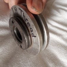 Sopko 200-1 LH 2-1/4od X 1-14"id Grinding wheel adaptor hub w/ od 3-1/2" washers