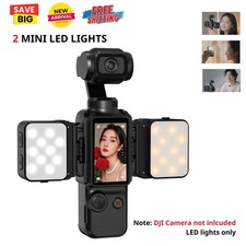 2pcs Pocket Magnetic Mini LED Fill Lights for DJI Osmo Action 5 Pro/4/3 Camera
