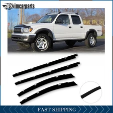 For 2000-04 Toyota Tacoma 4-Door 4x Front Rear Window Belt Moulding Black Matte