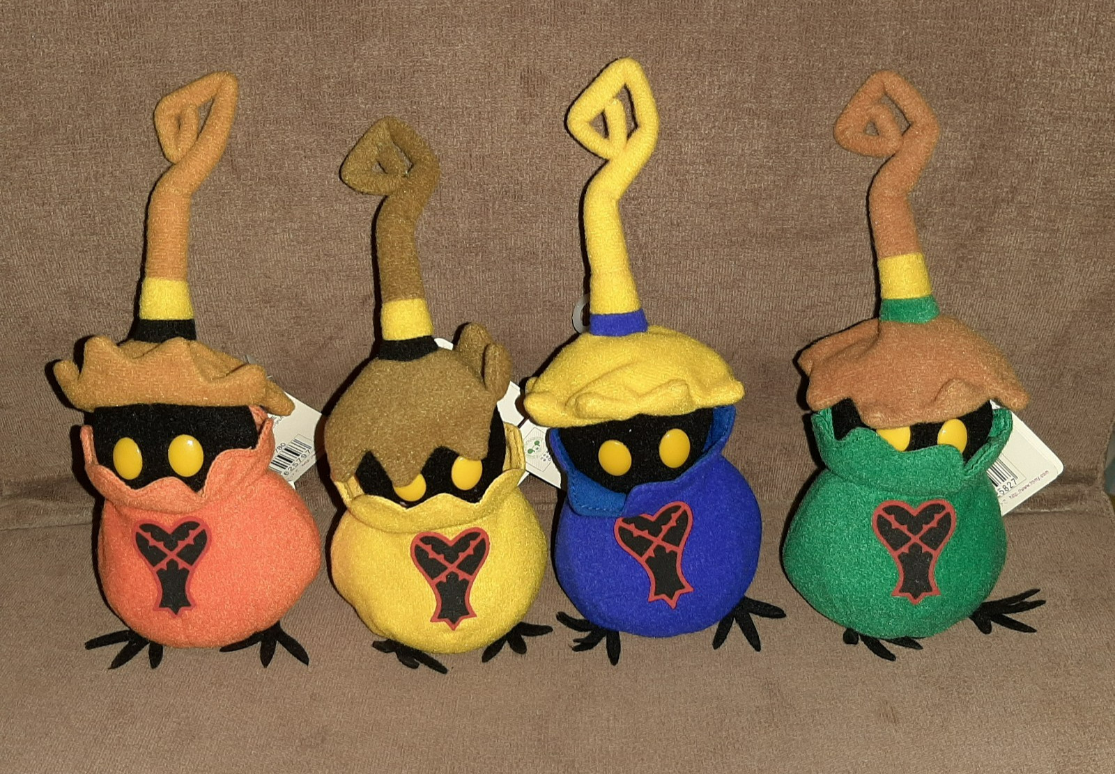 Extremely Rare Set of 4 Kingdom Hearts HEARTLESS Plush Square Enix Japan Tomy