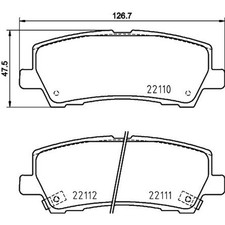 HELLA BREMSBELÄGE HINTEN passend für FORD USA MUSTANG | 8DB 355 036-441