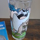 Pepsi Looney Tunes Collector Glass 1976 Clear Multi-Color Taz & Porky Pig — photo 2