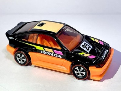 Hot Wheels CUSTOM MADE REDLINE '85 HONDA CRX Black & Orange Diecast Sport Car